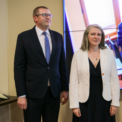 od lewej: prof. dr hab. n. med. i n. o zdr. Dariusz Dobrowolski oraz prof. dr hab. n. med. i n. o zdr. Agnieszka Młynarska